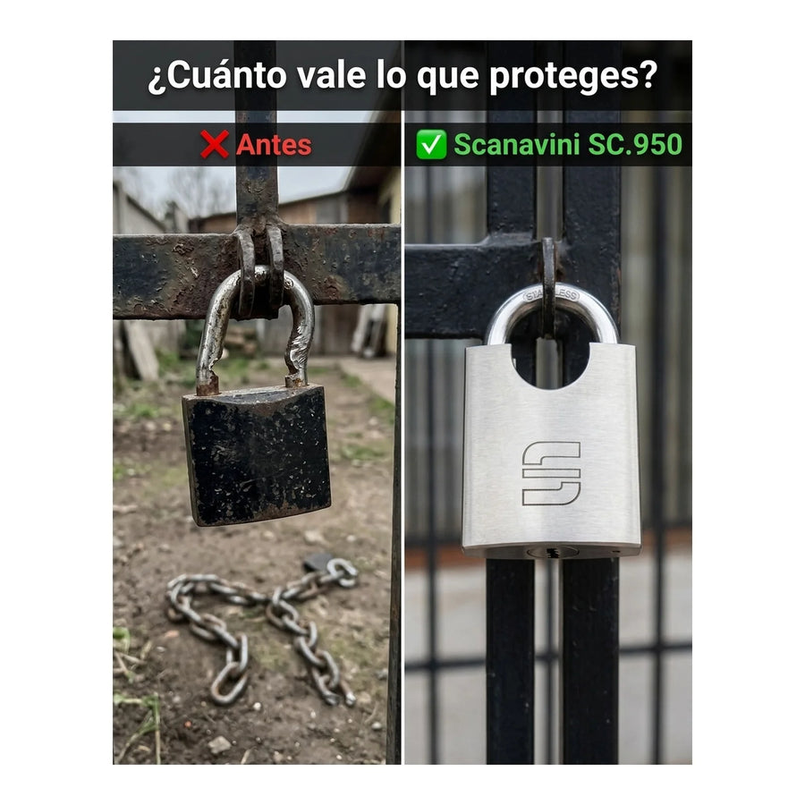 Candado Scanavini Sc.950 50mm Endurecido Anti Napoleón