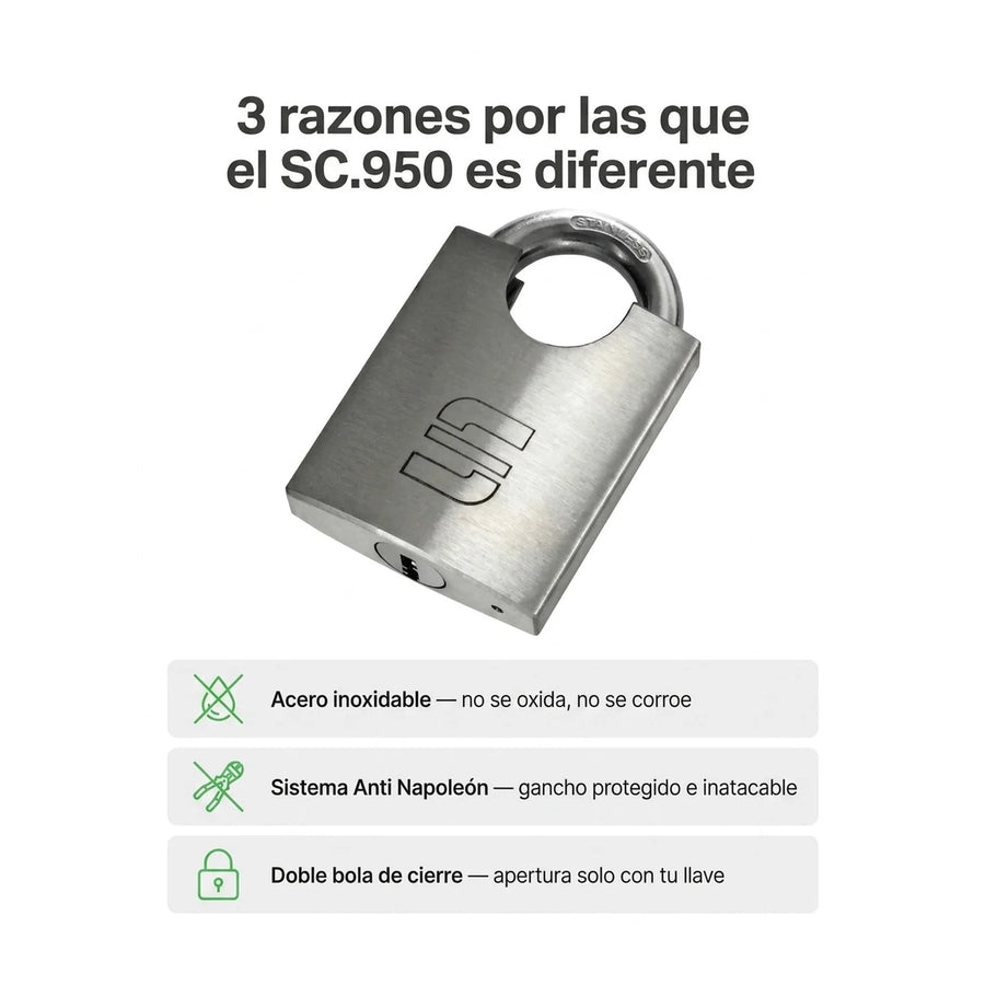 Candado Scanavini Sc.950 50mm Endurecido Anti Napoleón