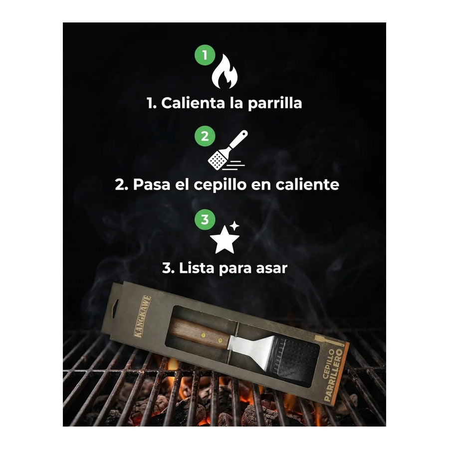 Cepillo Limpia Parrilla Kangkawe Xl Limpiador De Asado
