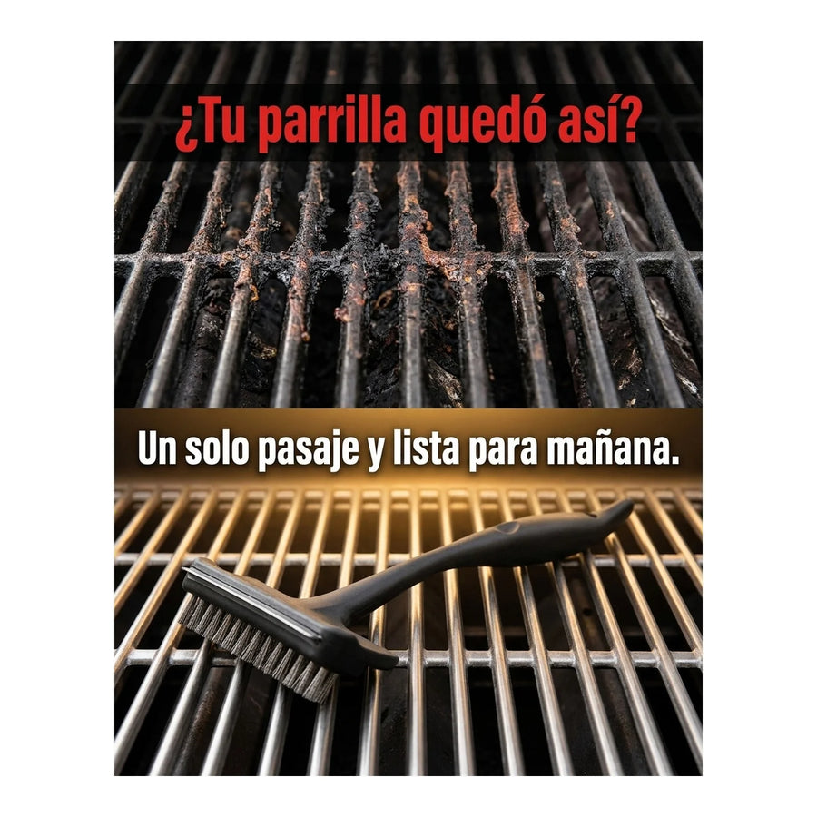 Cepillo Limpia Parrilla Xl 50cm Limpiador De Parrilla Asado