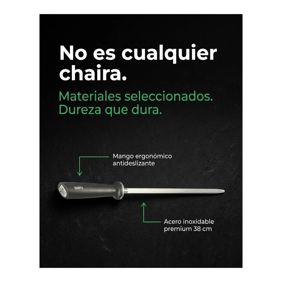 Chaira Astil Espada Afiladora Cuchillos Wayu Redonda Premium