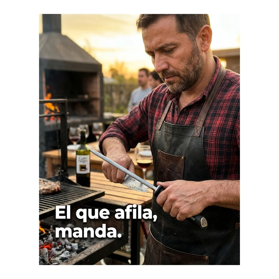 Chaira Astil Espada Afiladora Cuchillos Wayu Redonda Premium