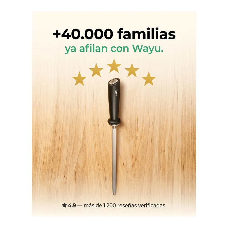 Chaira Astil Espada Afiladora Cuchillos Wayu Redonda Premium