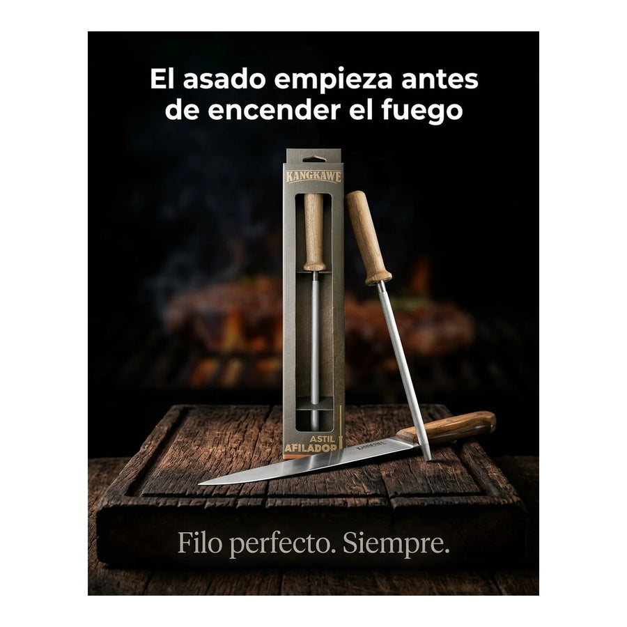 Chaira Astil Kangkawe Afilador De Cuchillos Asado Parrilla