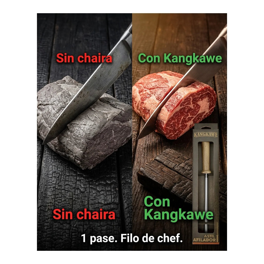 Chaira Astil Kangkawe Afilador De Cuchillos Asado Parrilla