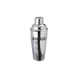 Coctelera Bar Profesional 700ml Acero Inoxidable + Grabado Gris