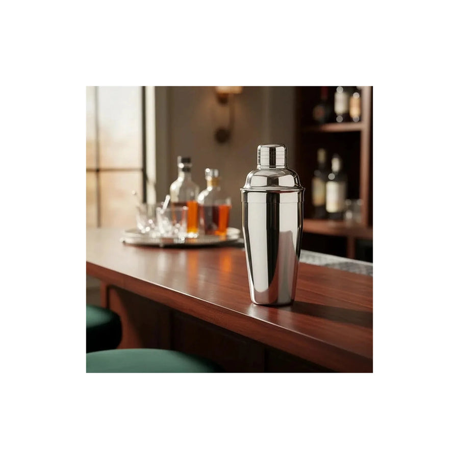 Coctelera Bar Profesional 700ml Acero Inoxidable + Grabado Gris