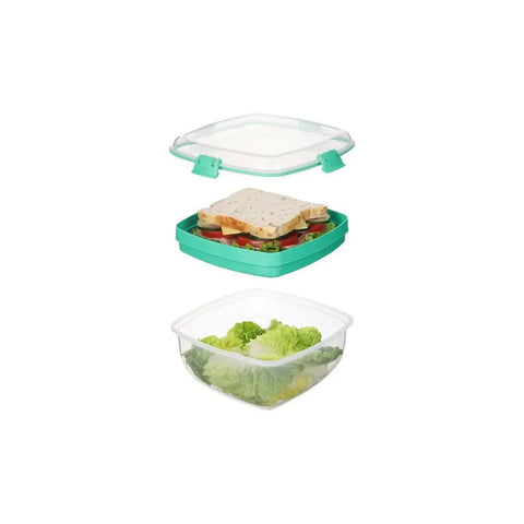 Contenedor De Alimentos 1.63l Sistema Ensalda + Sandwich