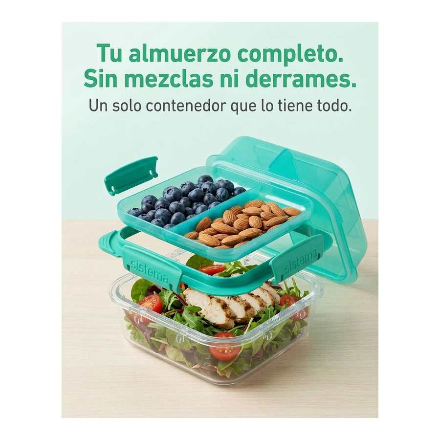 Contenedor De Alimentos Lunch Stack 1.24lts. Sistema Comida