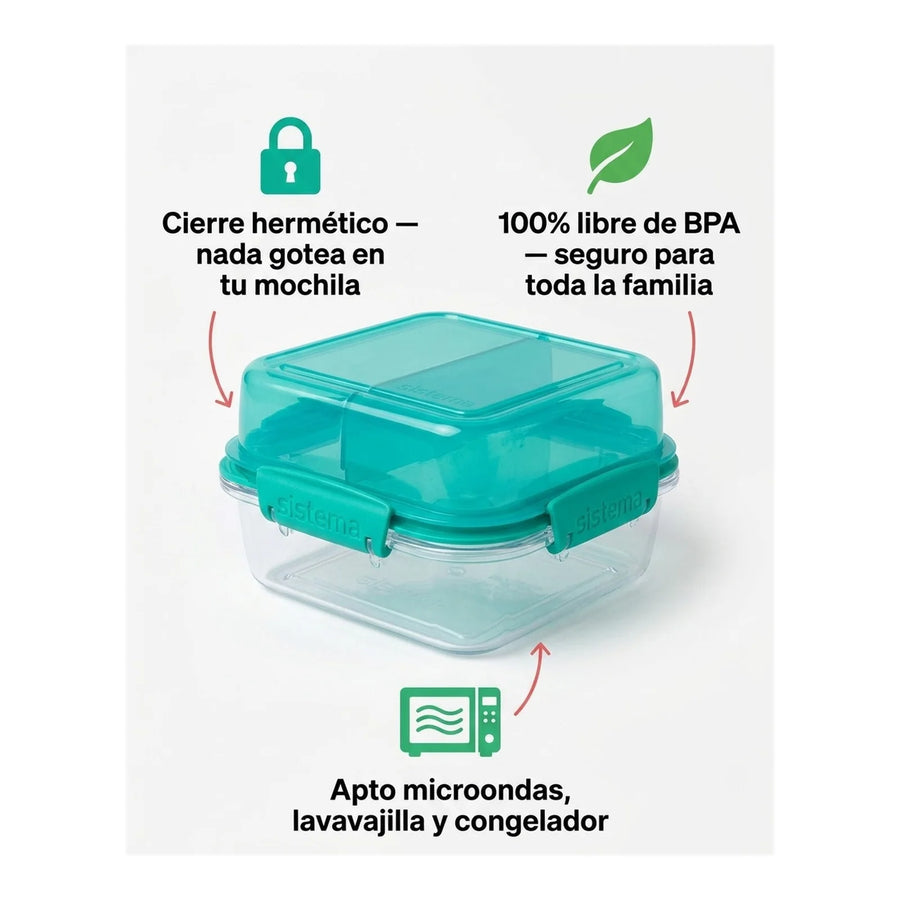 Contenedor De Alimentos Lunch Stack 1.24lts. Sistema Comida