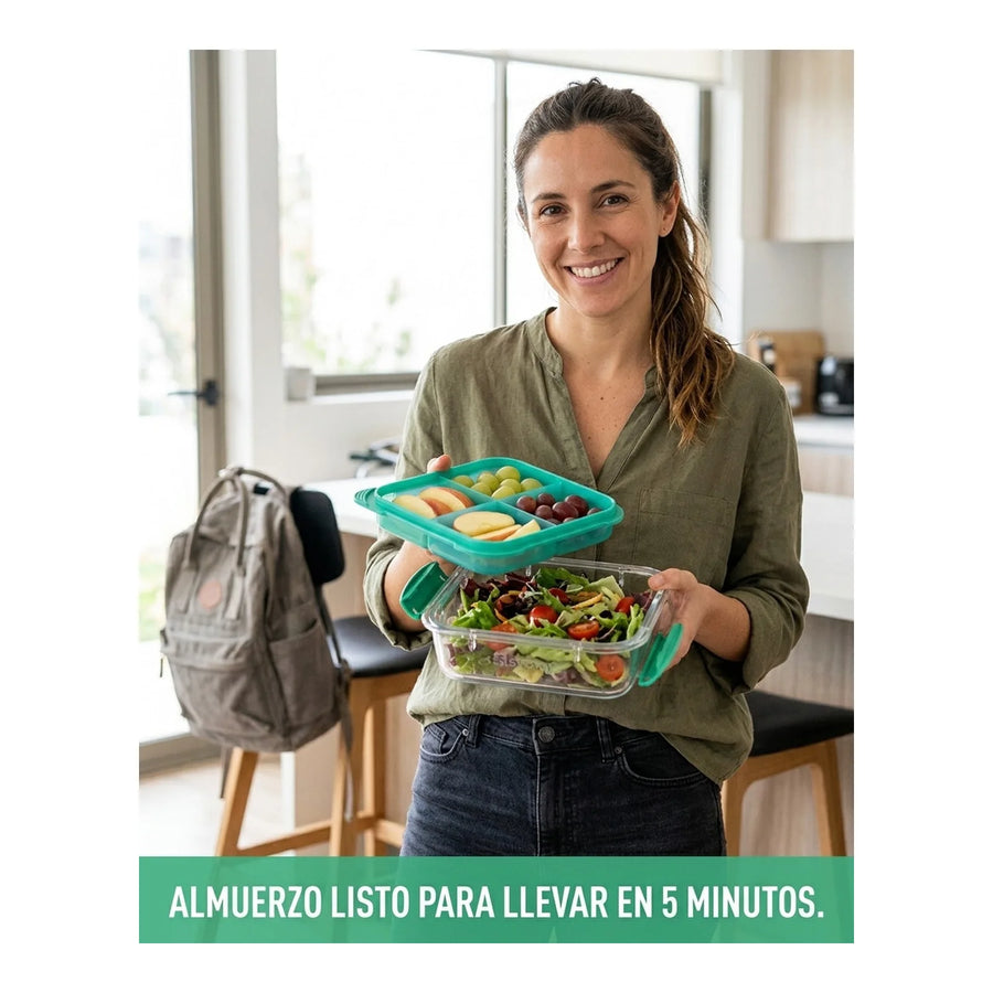 Contenedor De Alimentos Lunch Stack 1.24lts. Sistema Comida