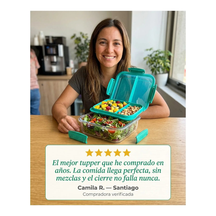 Contenedor De Alimentos Lunch Stack 1.24lts. Sistema Comida