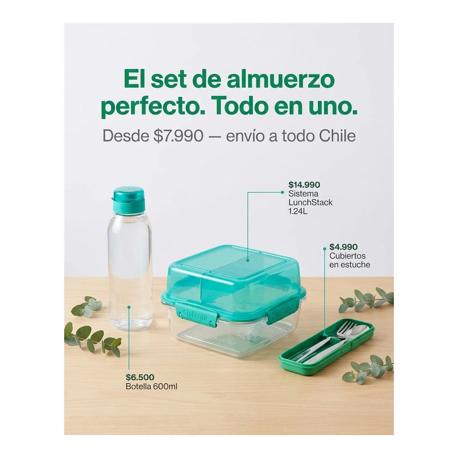 Contenedor De Alimentos Lunch Stack 1.24lts. Sistema Comida