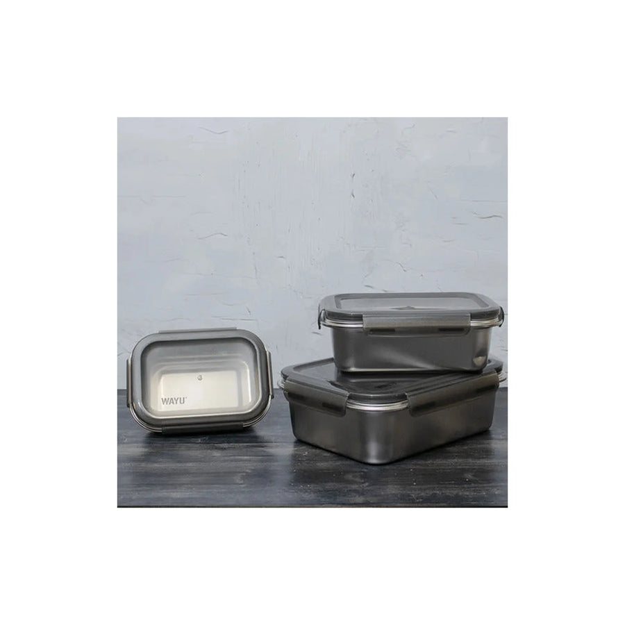 Contenedor Hermético Wayu Acero Microsafe 650ml Premium