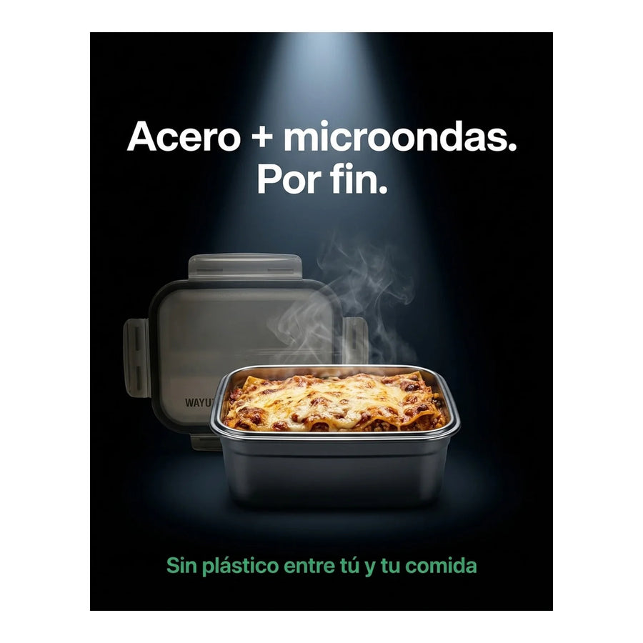 Contenedor Hermético Wayu Acero Microsafe 650ml Premium