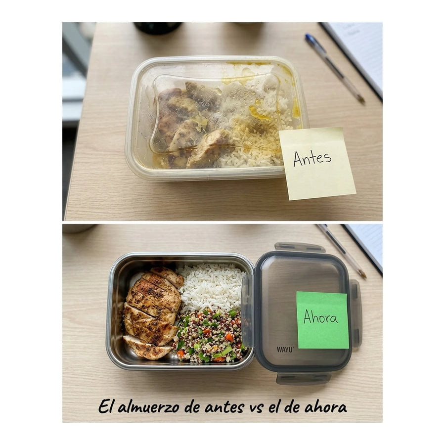 Contenedor Hermético Wayu Acero Microsafe 650ml Premium