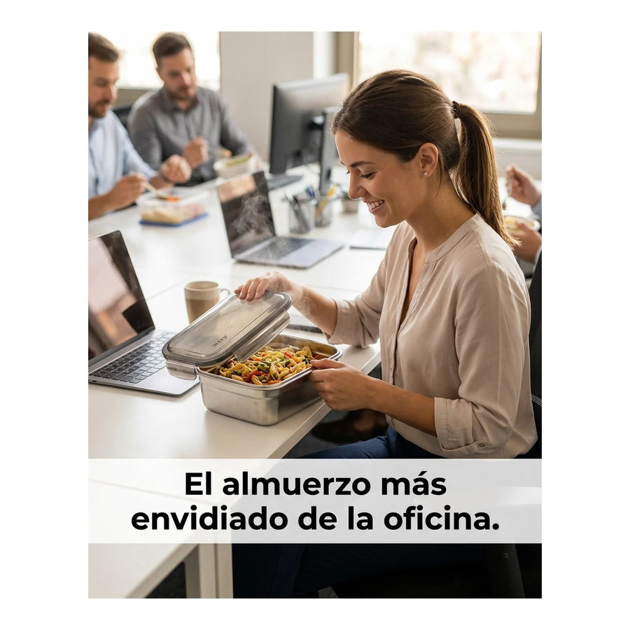 Contenedor Hermético Wayu Acero Microsafe 1.3 Lt Premium