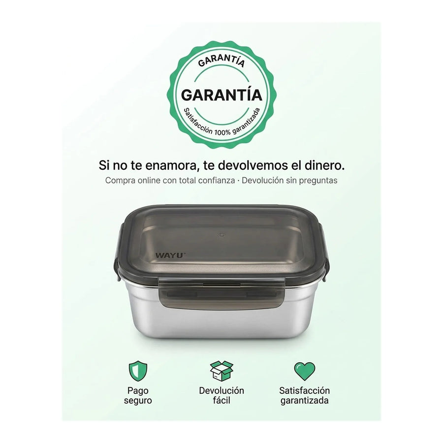 Contenedor Hermético Wayu Acero Microsafe 1.3 Lt Premium