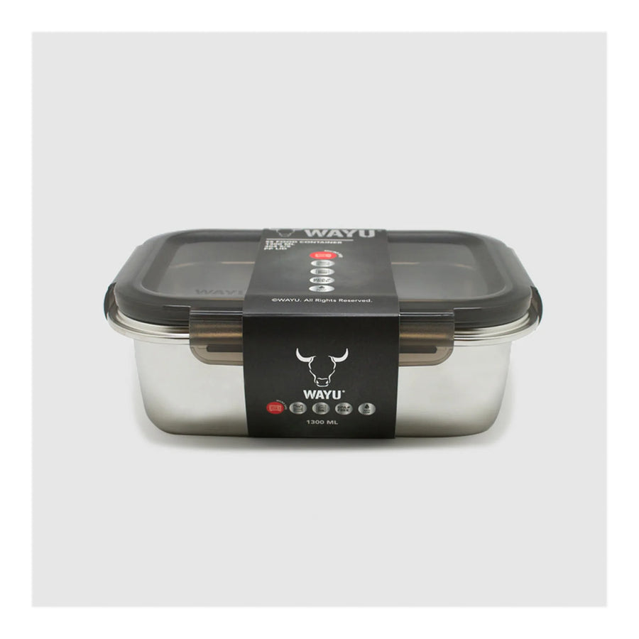 Contenedor Hermético Wayu Acero Microsafe 1.3 Lt Premium