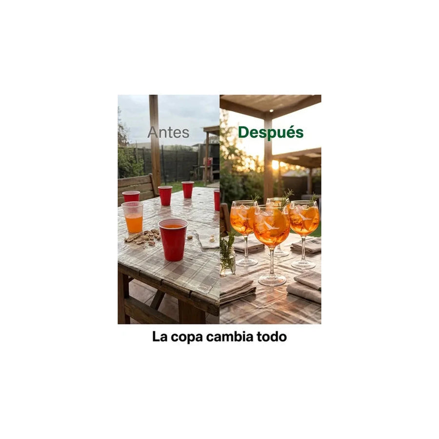 Copa Alto Del Carmen 657ml Pack X4 Tragos Aperitivos Coctels Transparente