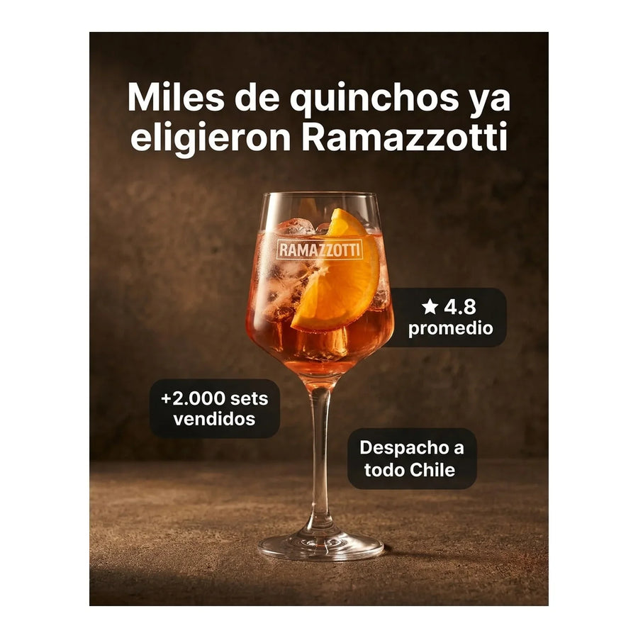 Copa Ramazzotti Pack 4 Unidades 400ml