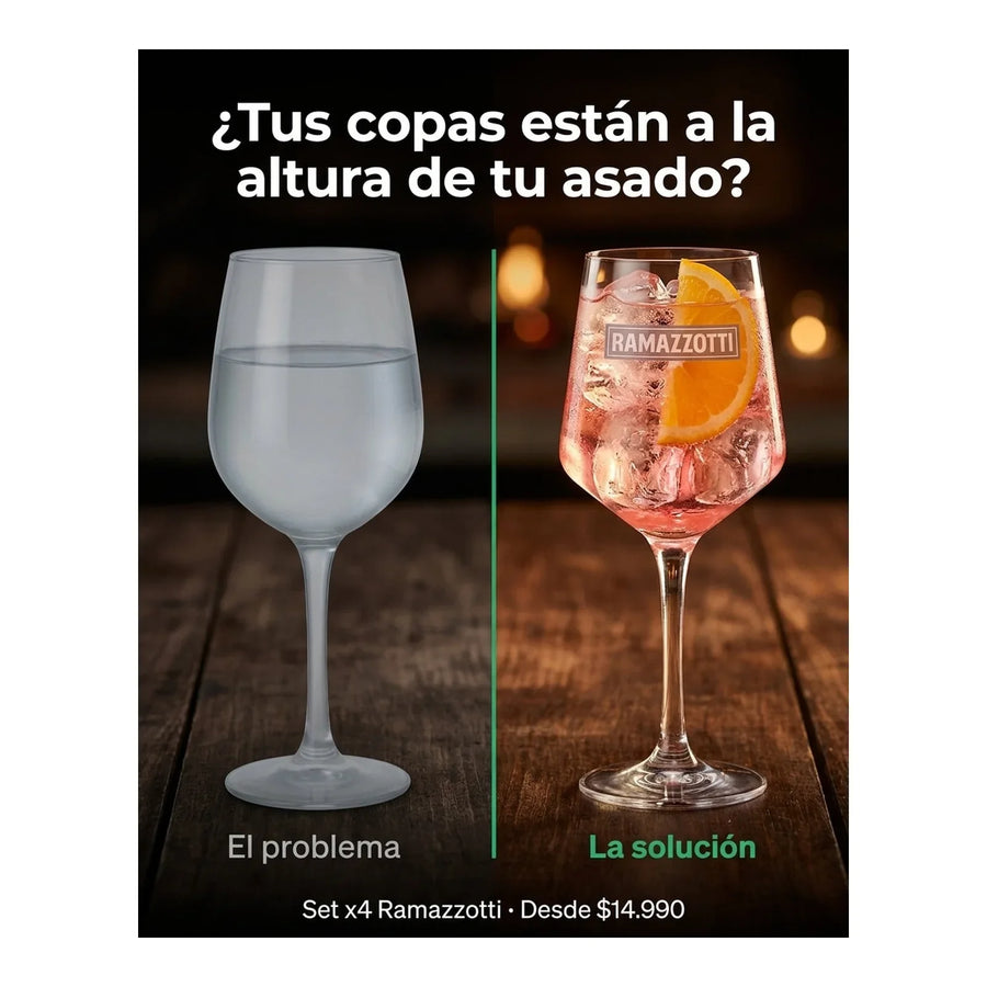 Copa Ramazzotti Pack 4 Unidades 400ml