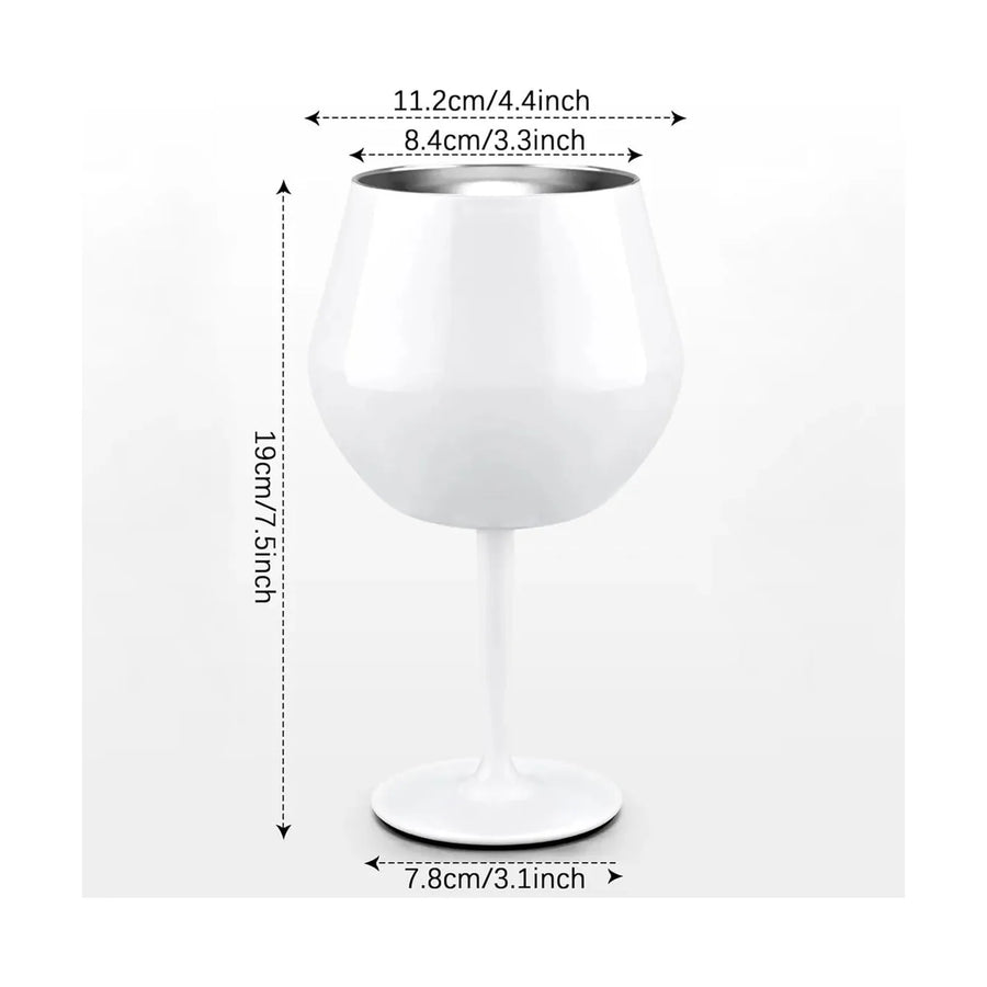 Copa Taca Brasil 400ml Blanca Doble Pared