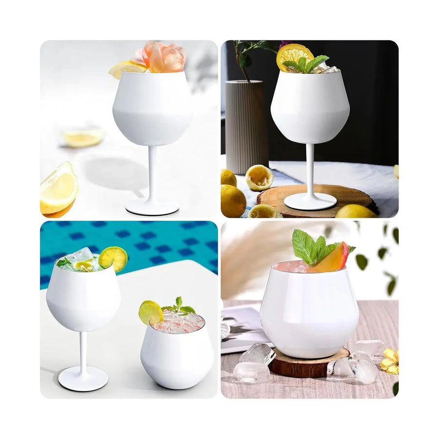 Copa Taca Brasil 400ml Blanca Doble Pared