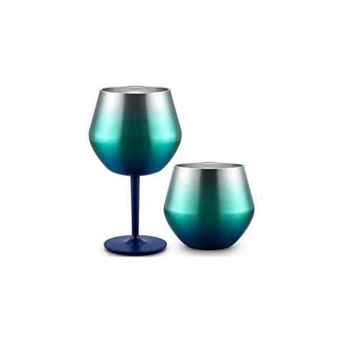 Copa Taca Brasil 400ml Celeste Doble Pared