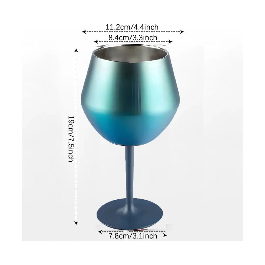 Copa Taca Brasil 400ml Celeste Doble Pared