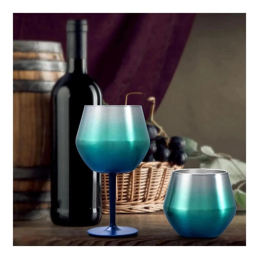 Copa Taca Brasil 400ml Celeste Doble Pared