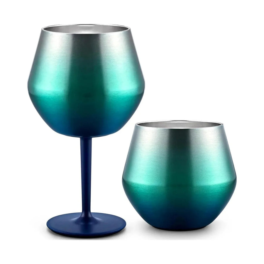 Copa Taca Brasil 400ml Celeste Doble Pared