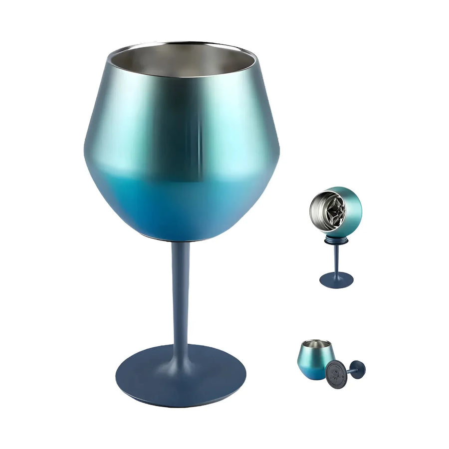 Copa Taca Brasil 400ml Celeste Doble Pared