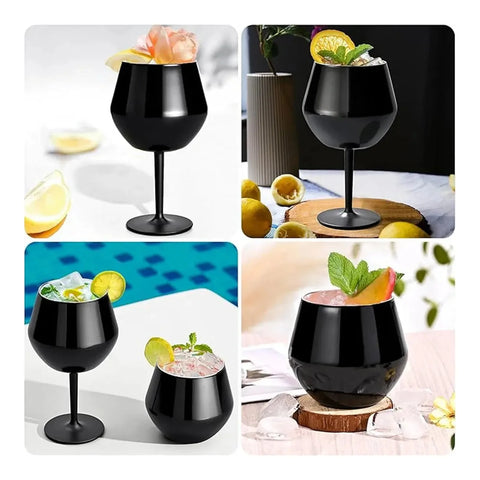 Copa Taca Brasil 400ml Negra Doble Pared