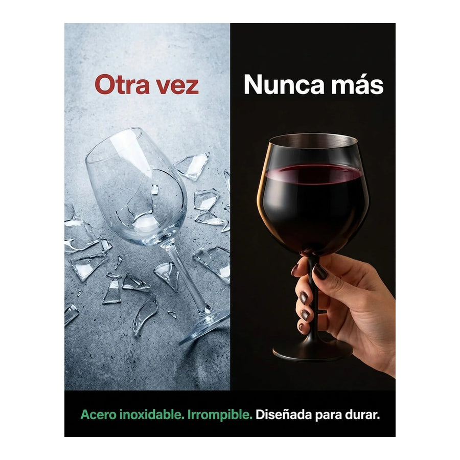 Copa Taca Brasil 400ml Negra Doble Pared