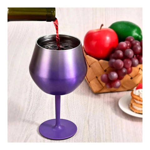 Copa Taca Brasil 400ml Rosa Doble Pared
