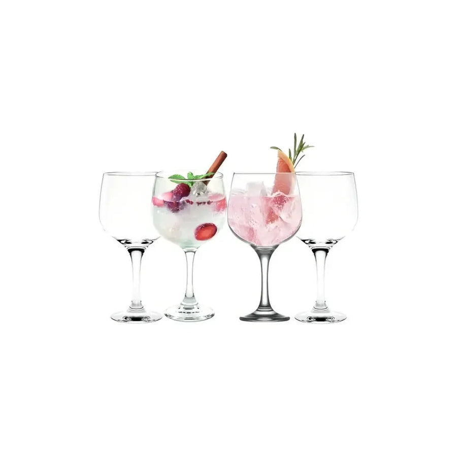 Copas Gin Tonic Cristar Vidrio 653ml Set 4 Piezas Transparente