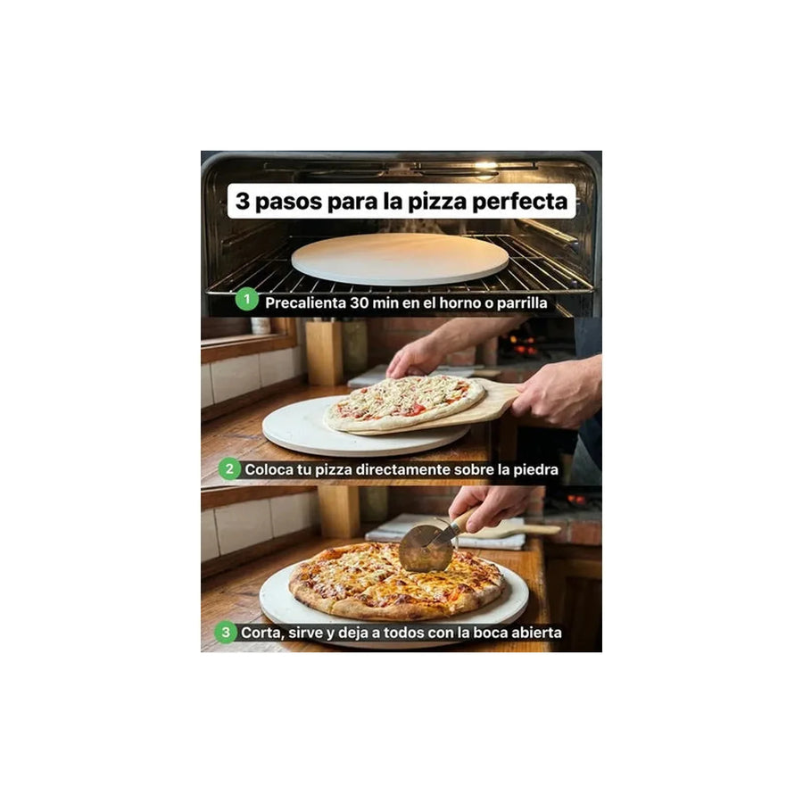 Cortador De Pizza + Piedra Pizza Profesional Cocina Horno
