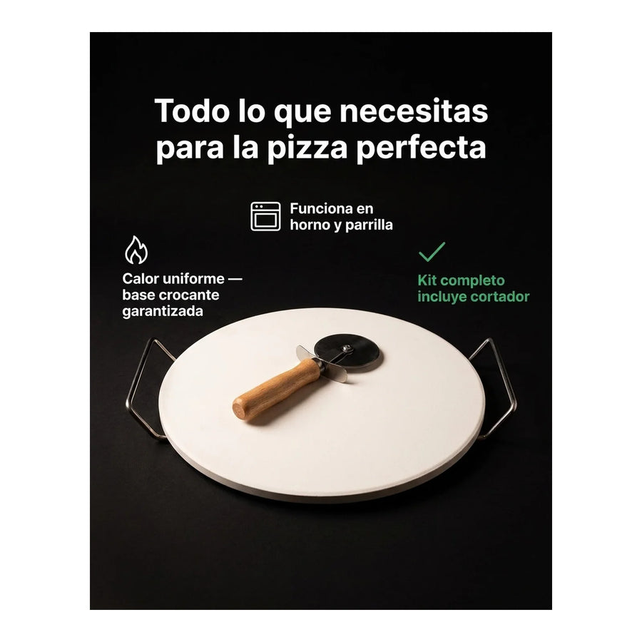 Cortador De Pizza + Piedra Pizza Profesional Cocina Horno