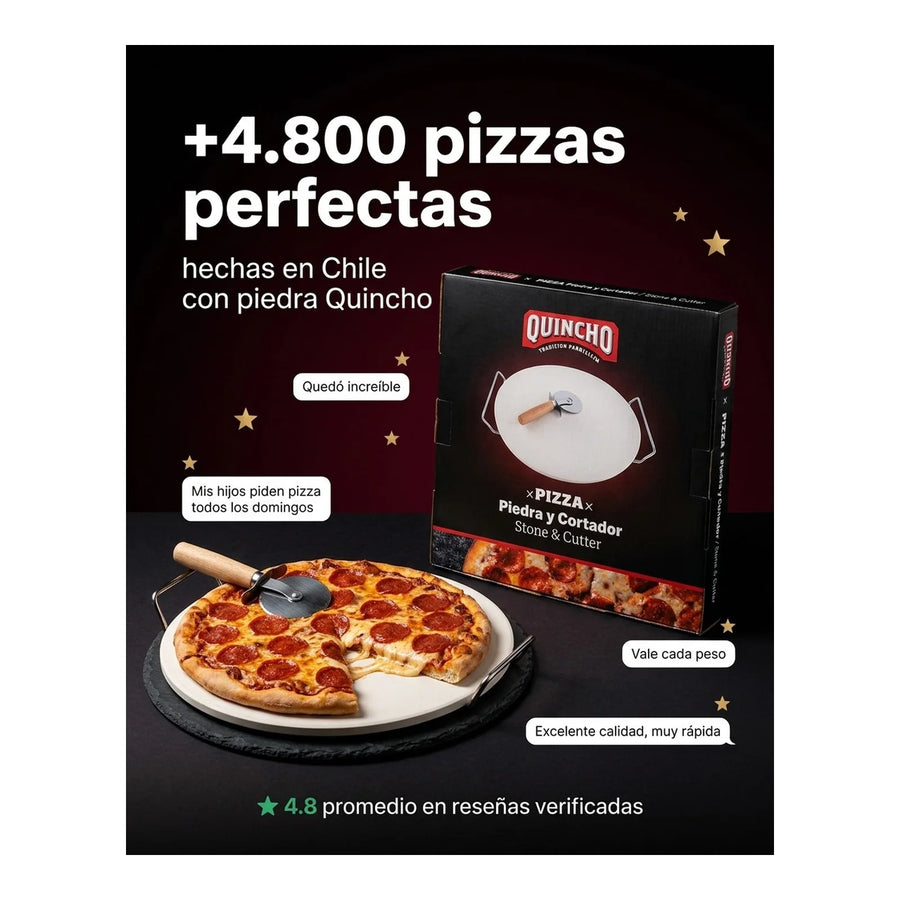 Cortador De Pizza + Piedra Pizza Profesional Cocina Horno