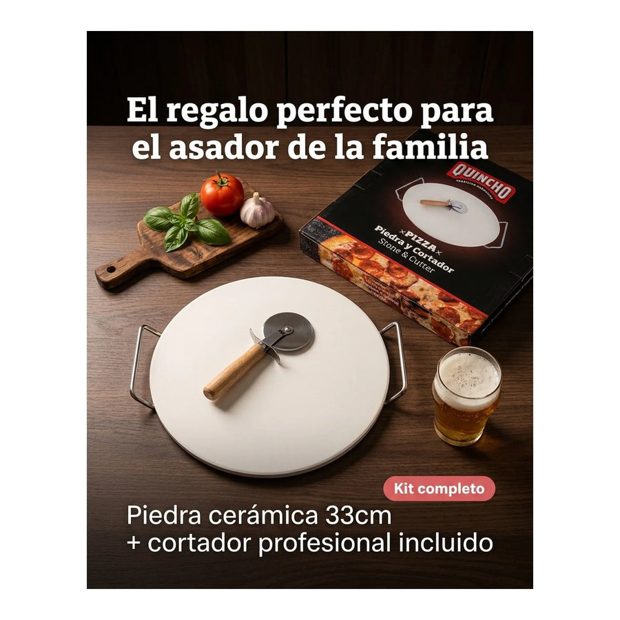 Cortador De Pizza + Piedra Pizza Profesional Cocina Horno