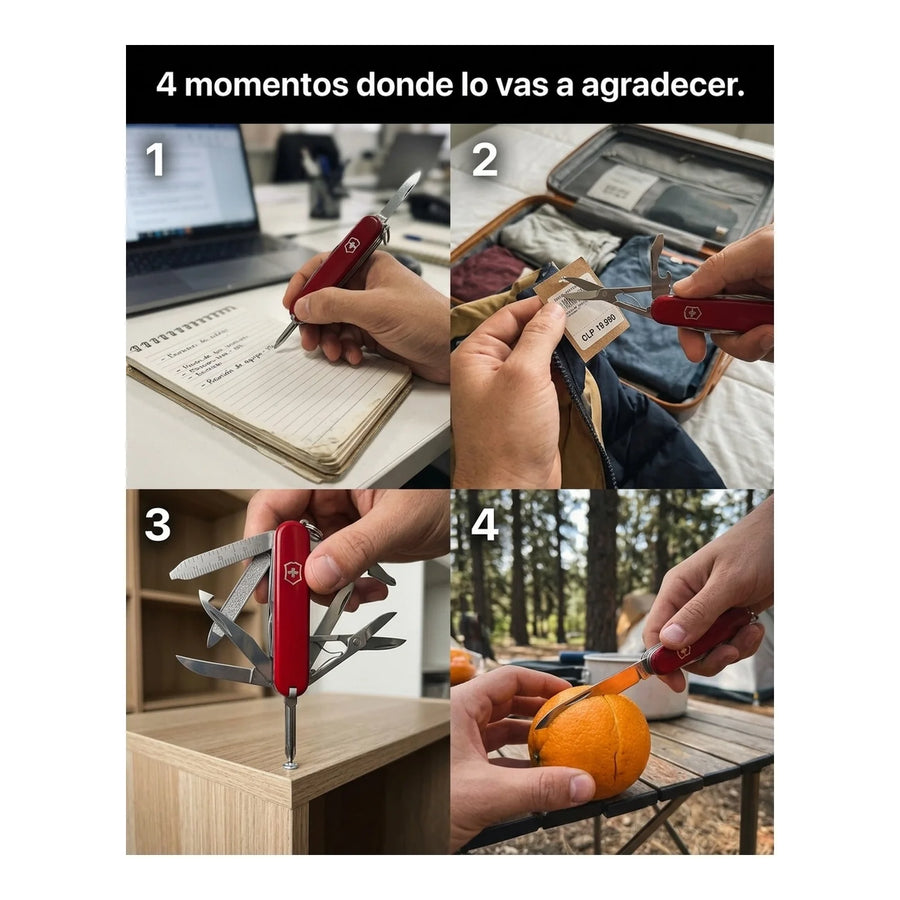 Cortapluma Navaja Victorinox Minichamp Roja 0.6385 + Grabado Personalizado