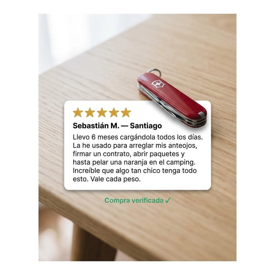 Cortapluma Navaja Victorinox Minichamp Roja 0.6385 + Grabado Personalizado