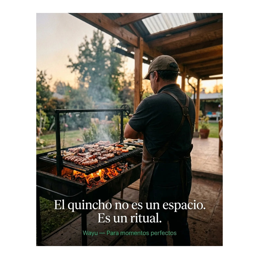 Cuadro Bar Metálico Wayu 25x25 Mi Quincho Parrilla Bbq