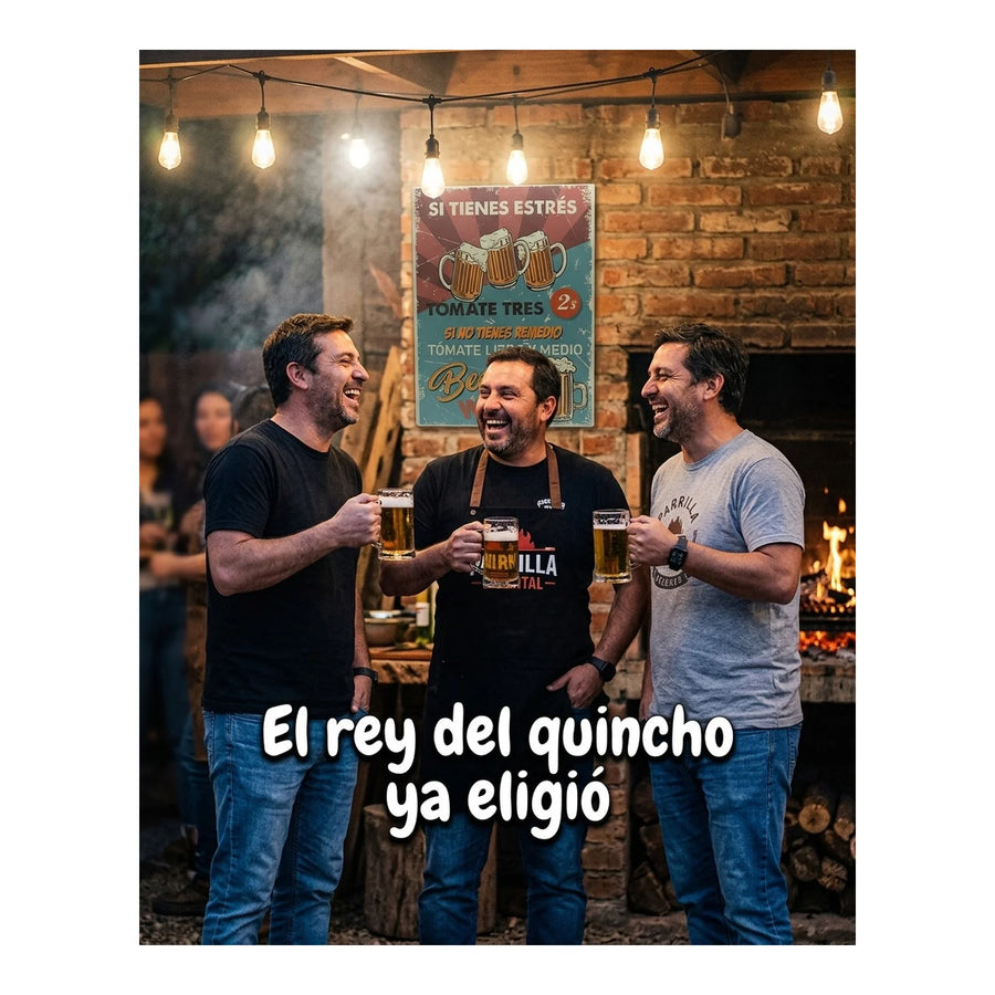 Cuadro Bar Metálico Wayu 40x30 Beer Quincho Parrilla Bbq