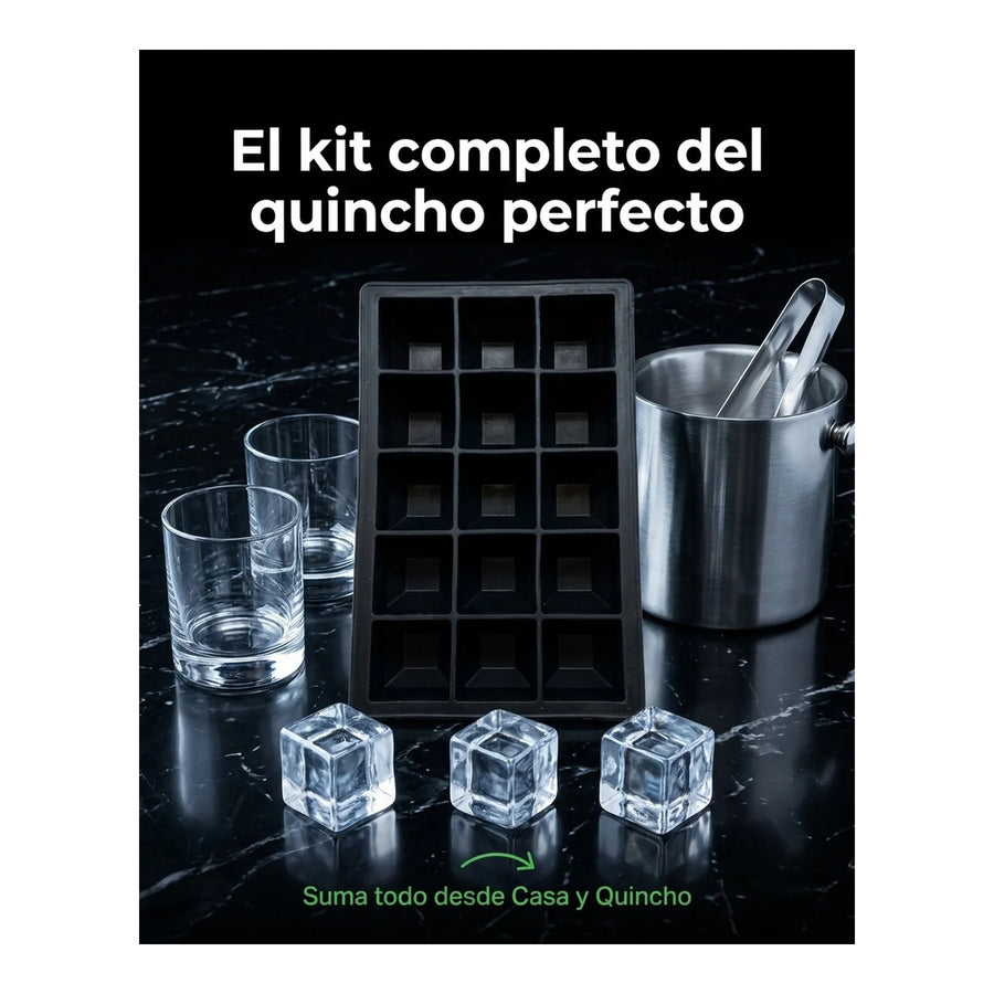 Cubetera 15 Cubos De Hielo Wayu Hielo Grande Premium Tragos
