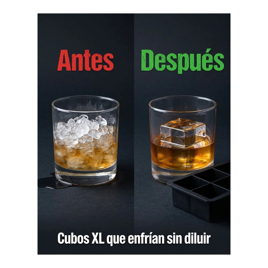 Cubetera 6 Cubos De Hielo Wayu Hielo Grande Premium Tragos