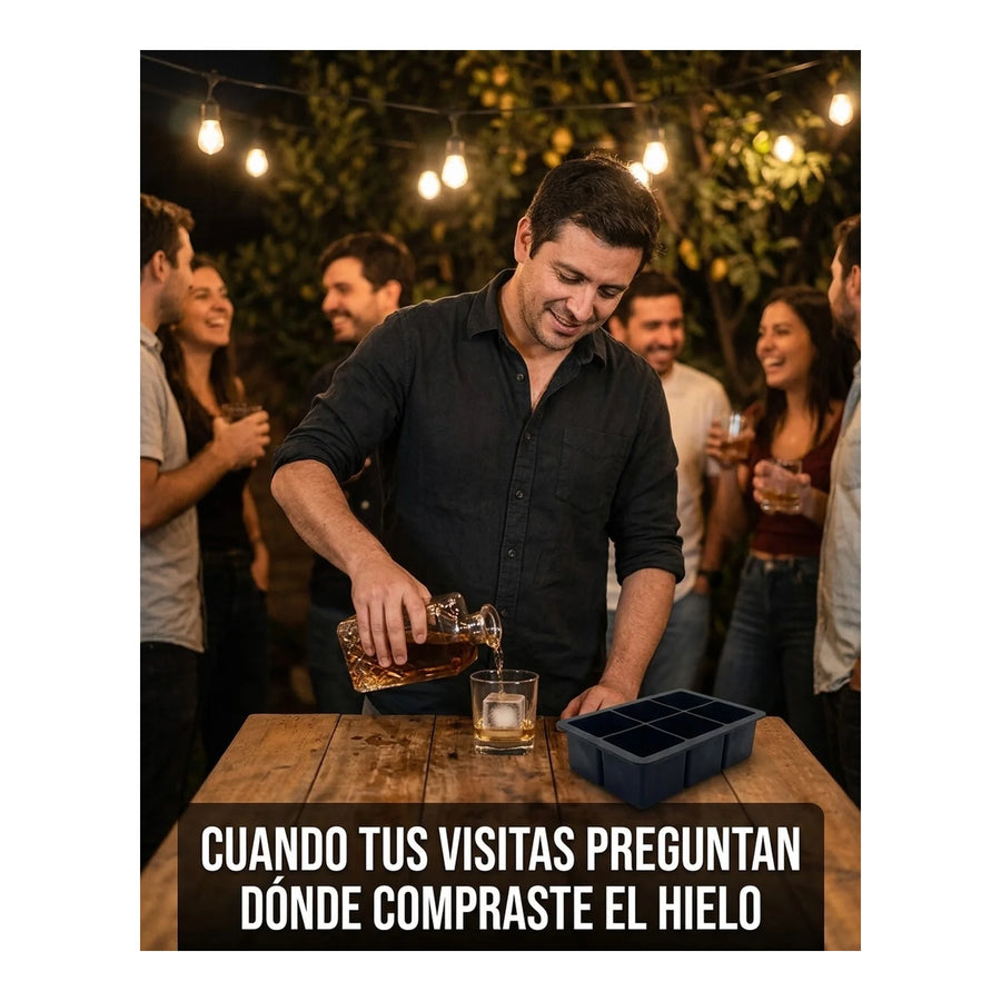 Cubetera 6 Cubos De Hielo Wayu Hielo Grande Premium Tragos