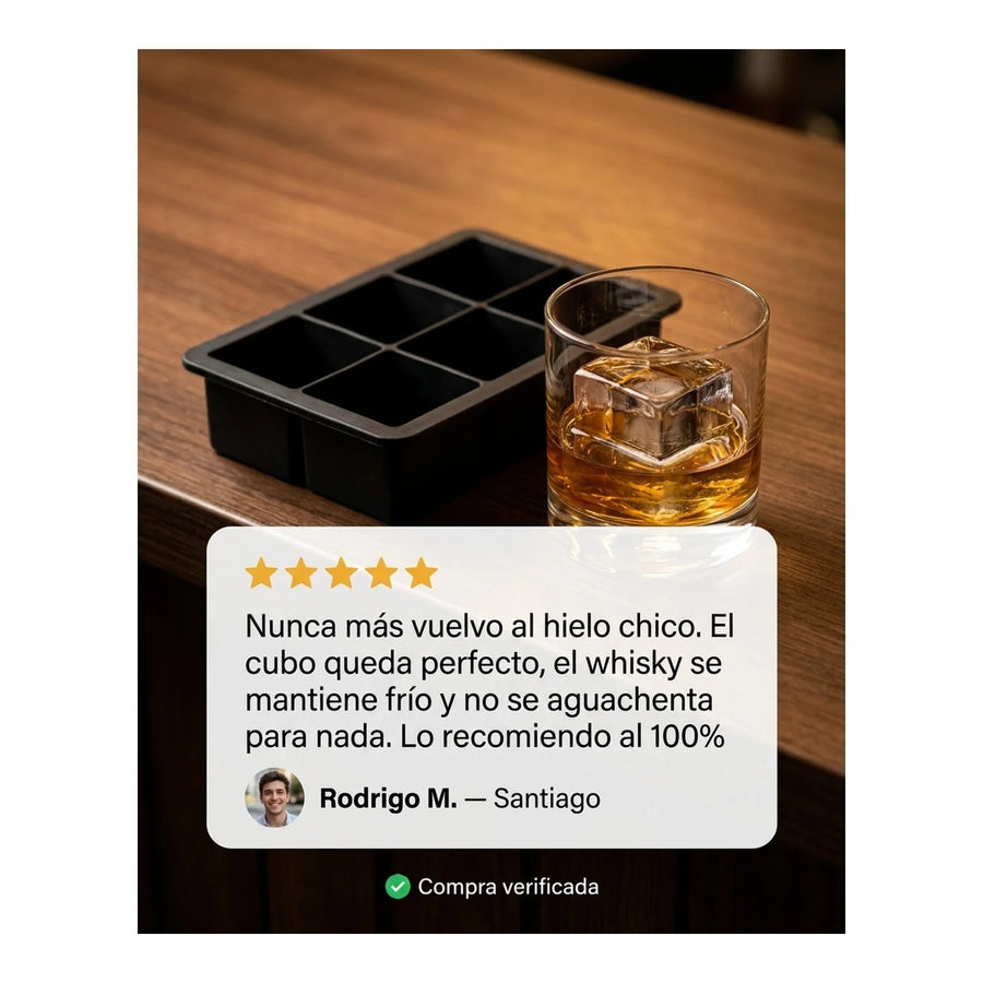 Cubetera 6 Cubos De Hielo Wayu Hielo Grande Premium Tragos