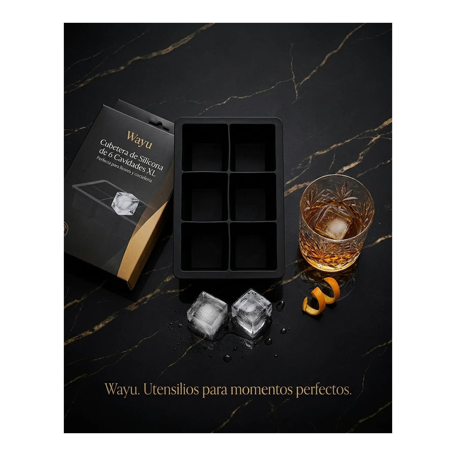 Cubetera 6 Cubos De Hielo Wayu Hielo Grande Premium Tragos